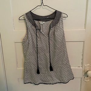 Boden blue and white tank top